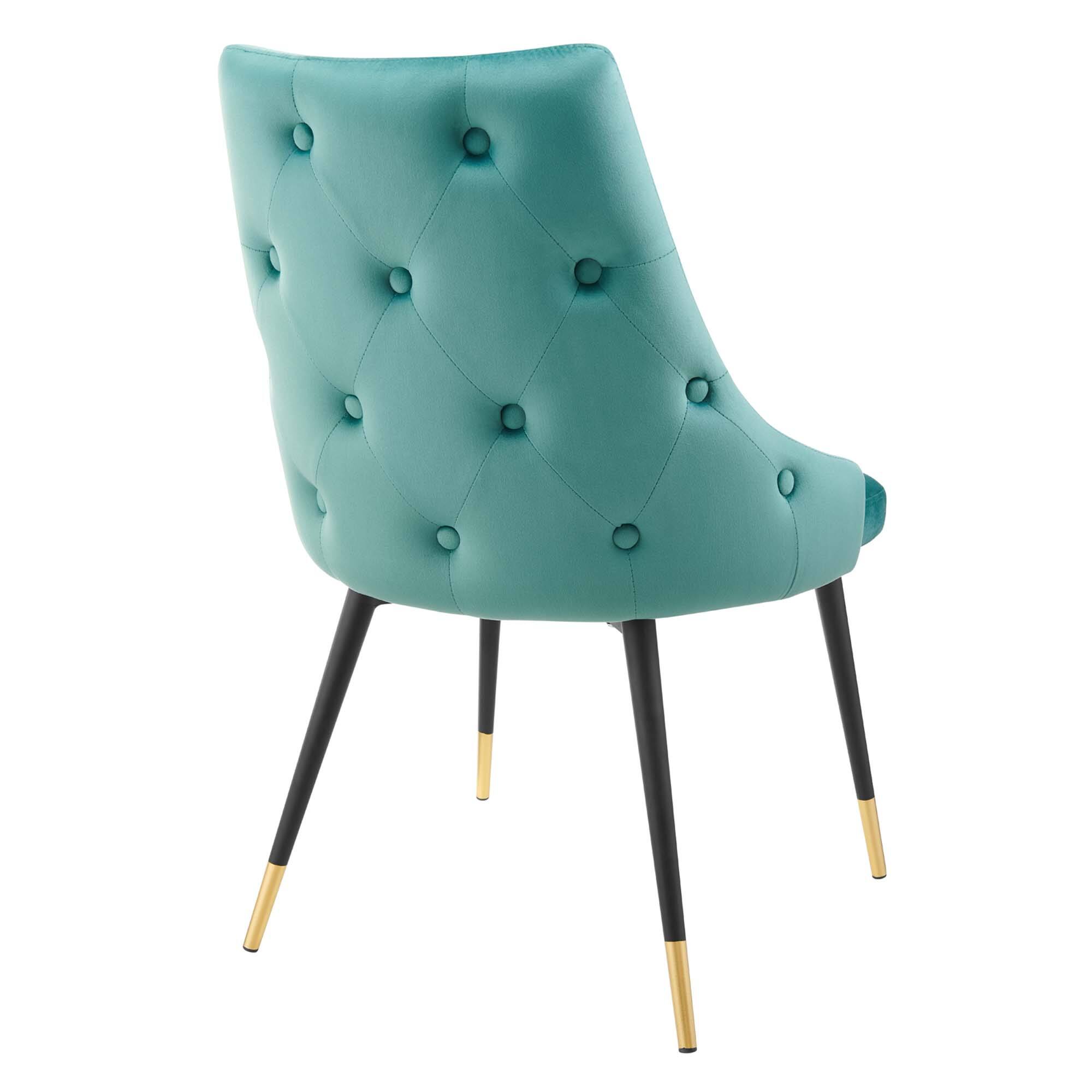 Alt View 2. Modway - Adorn Tufted Performance Velvet Dining Side Chair by Modway - Teal.