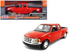 2001 Ford F-150 XLT Flareside Supercab Pickup Truck 1/24 Diecast Model Car by Motormax - Red