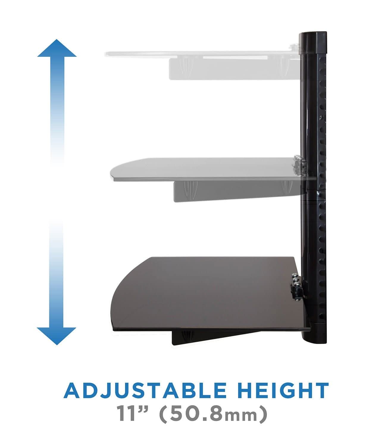 ADJUSTABLE HEIGHT  
11" (50.8mm)