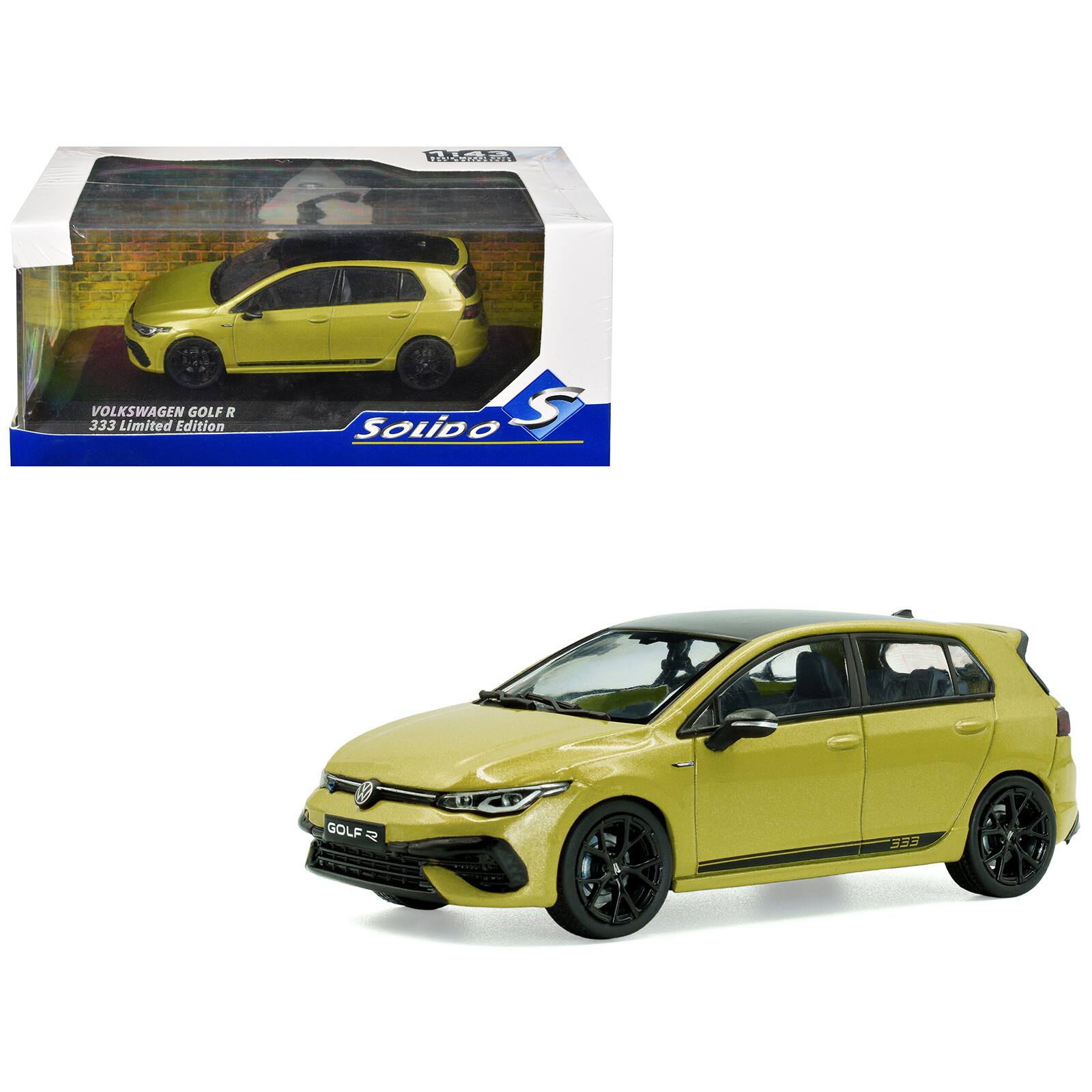 2023 Volkswagen Golf R 333 Limited Edition Lime Yellow Metallic with Black Top 1/43 Diecast Model Car by Solido price history on PriceWatchPro
