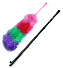 Kitchen + Home - Large Static Duster - 27" Inch Electrostatic Feather Duster with 35" Extension Pole - ASSORTED COLORS