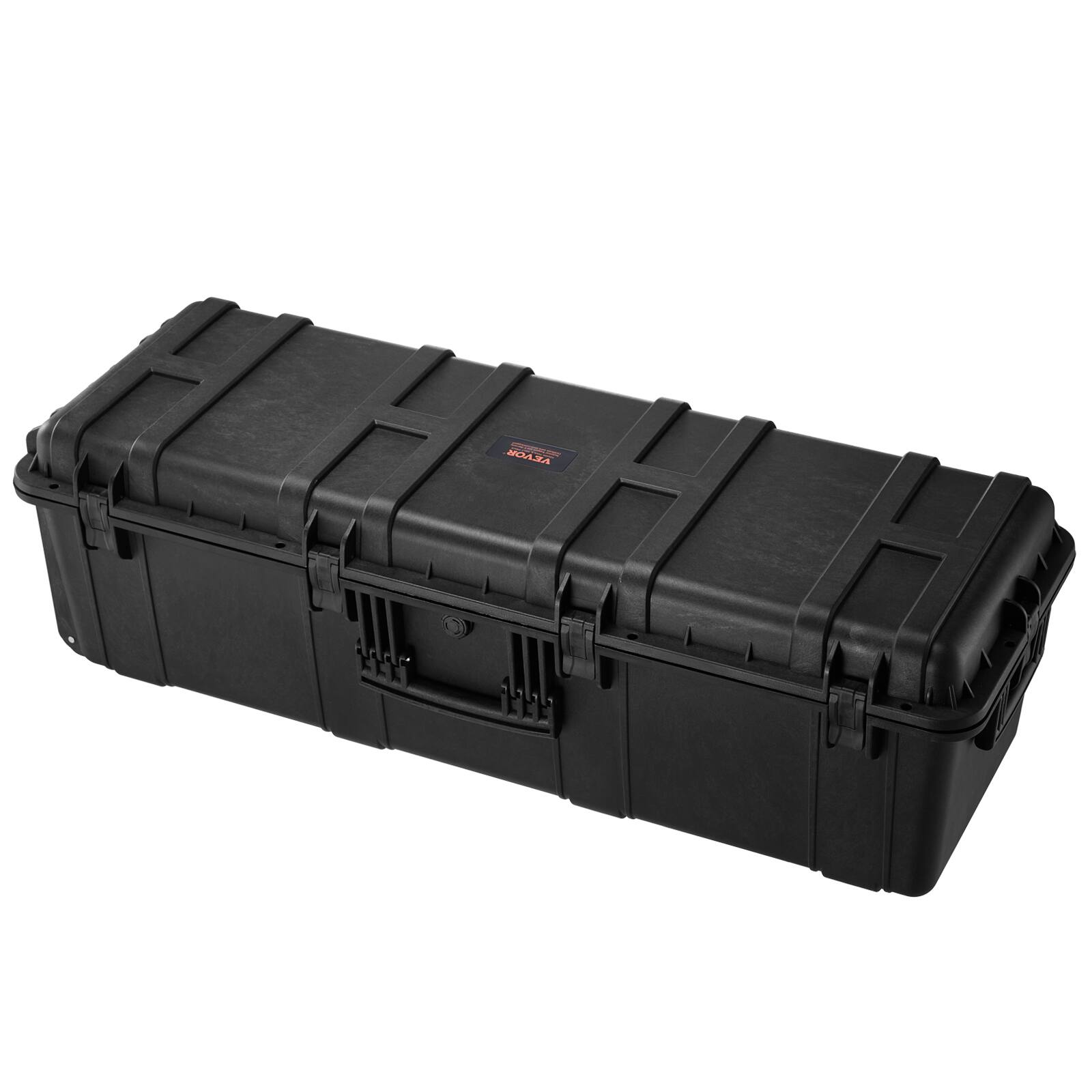 Alt View 5. VEVOR - Weatherproof Hard Case, Heavy Duty Protective Dry Box Case with Pre-Cut Foam & Retractable Pull Handles for Travel - Black.