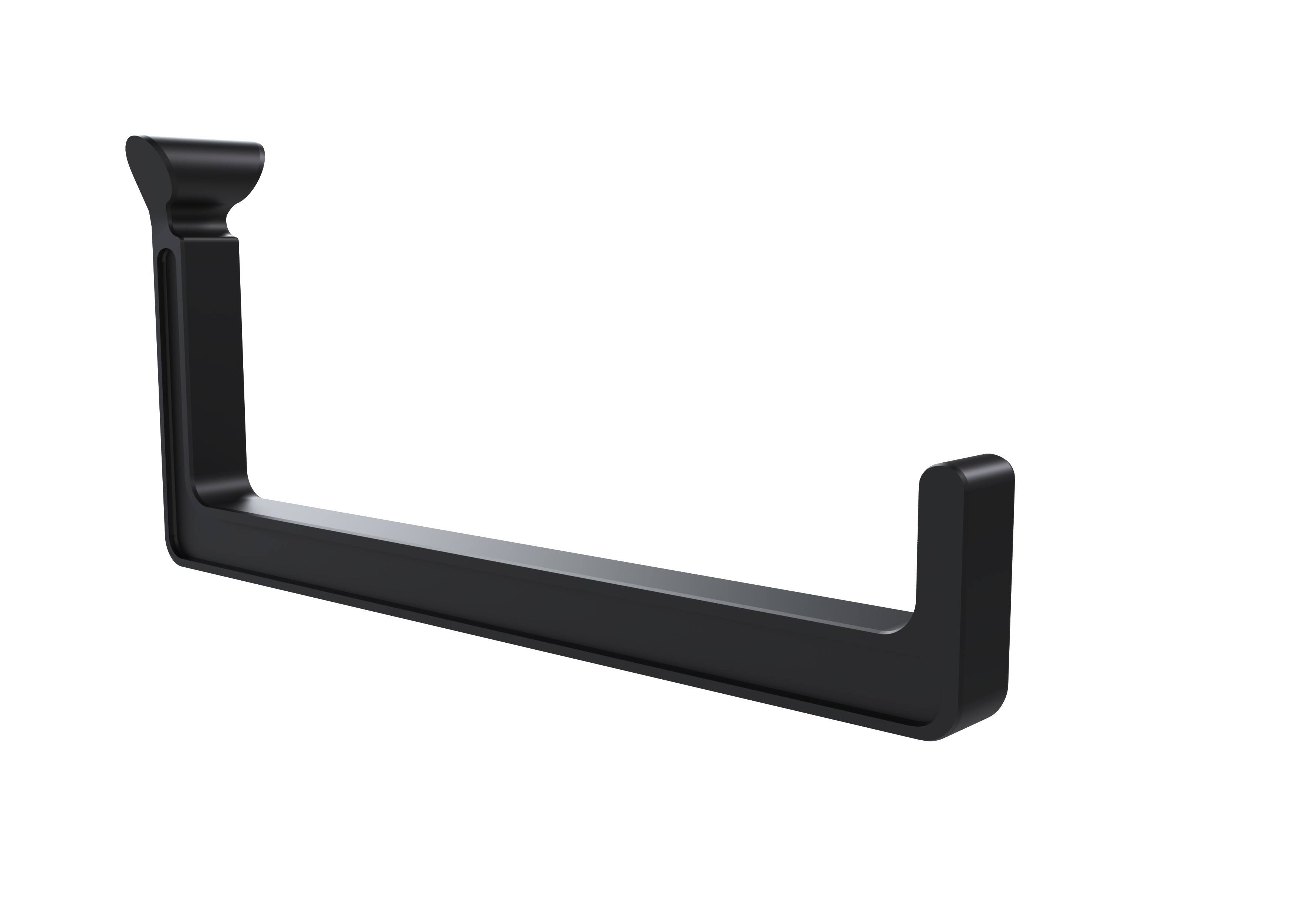 Angle. Hang It Simple - Hang It Simple Long Plastic Hooks, Add-on Accessory for Kits 3pk BL - Black.