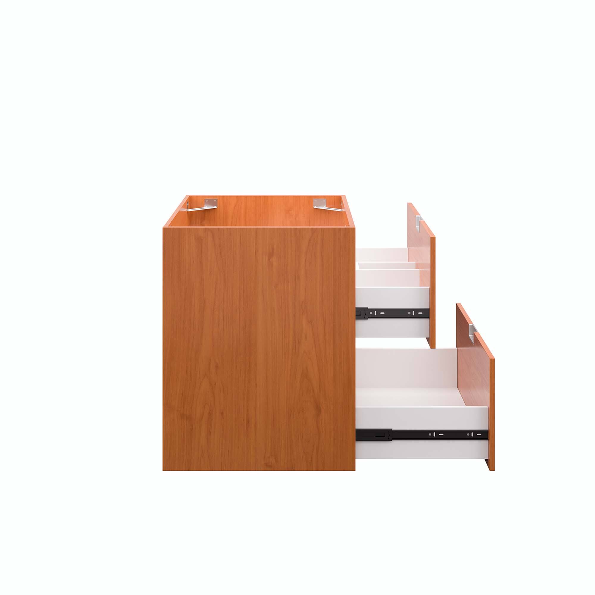 Alt View 4. Modway - Scenic Wall-Mount Bathroom Cabinet Basin Not Included by Modway - Cherry Walnut.