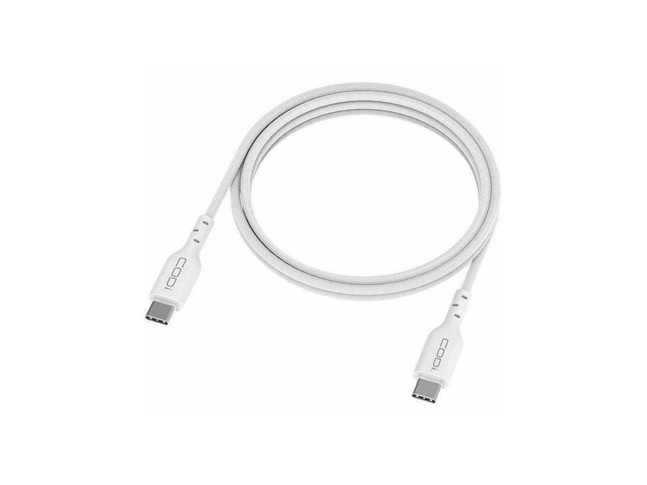 Alt View 1. CODi - CODi 100W USB-C Wall Charger with Power Delivery & 6.5ft EPR Braided USB-C Cable - Black.