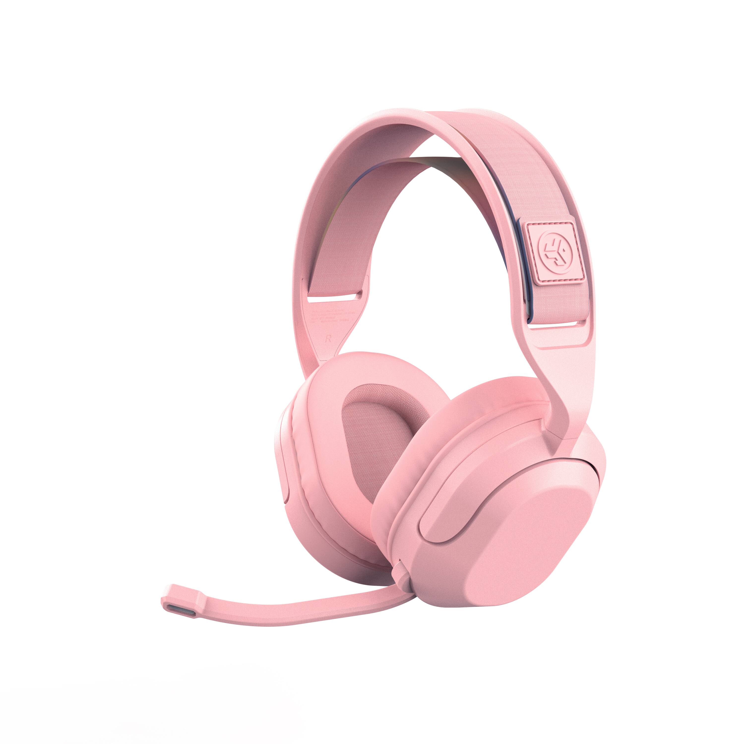 Alt View 9. JLab - Nightfall Wireless Over-Ear Gaming Headset - Pink.