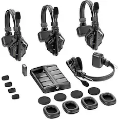 Front. HOLLYLAND - Hollyland Solidcom C1-4S Full-Duplex Wireless DECT Intercom System with 4 Headsets - Black.