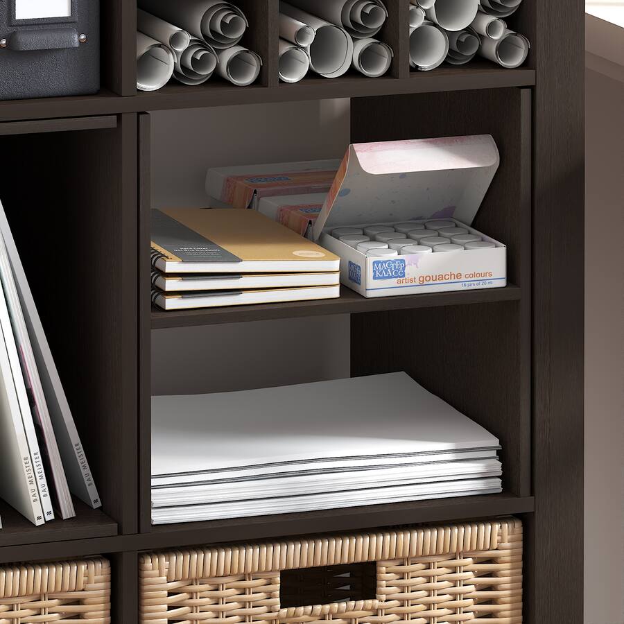 Cubicle Insert Furinno CUBICLE Cube Insert, H Shelf Cube Organizer Insert, 2 Tier ...