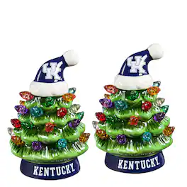 Evergreen Enterprises - Kentucky Wildcats 2-Pack 4" Ceramic LED Christmas Tree Set - Multicolor