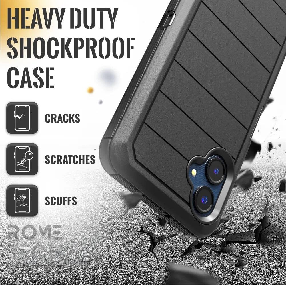HEAVY DUTY SHOCKPROOF CASE

CRACKS
SCRATCHES
SCUFFS

ROME