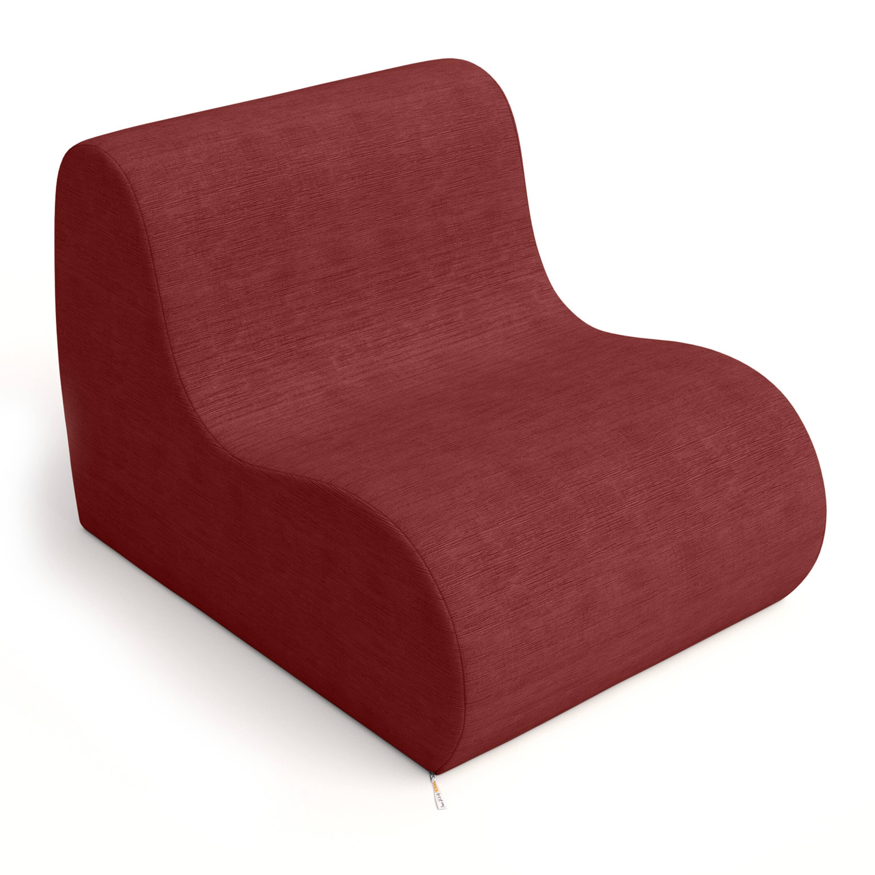 Alt View 1. Jaxx - Jaxx Uptown Large Modern Armless Accent Chair, Berry - Berry.