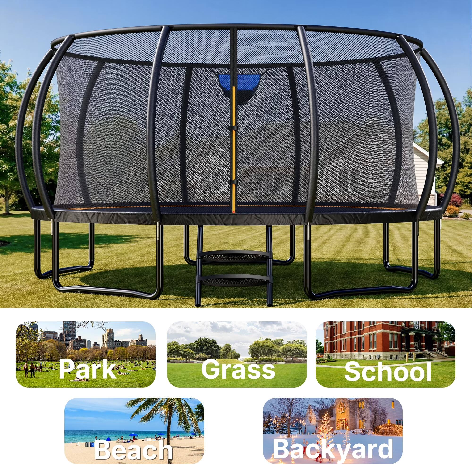 Park, Grass, School, Beach, Backyard