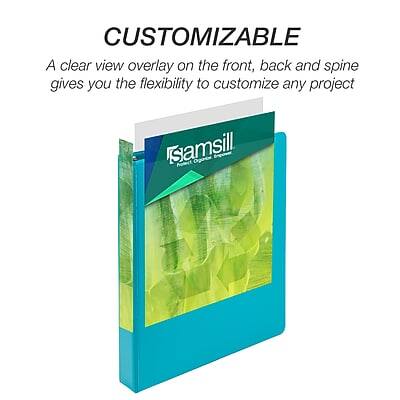 CUSTOMIZABLE

A clear view overlay on the front, back, and spine gives you the flexibility to customize any project.