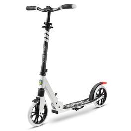SereneLife - SLTS46 Foldable Kick Scooter, Adjustable T-Bar Handlebar, Smooth Gliding Wheels, Easy Maneuvering - White