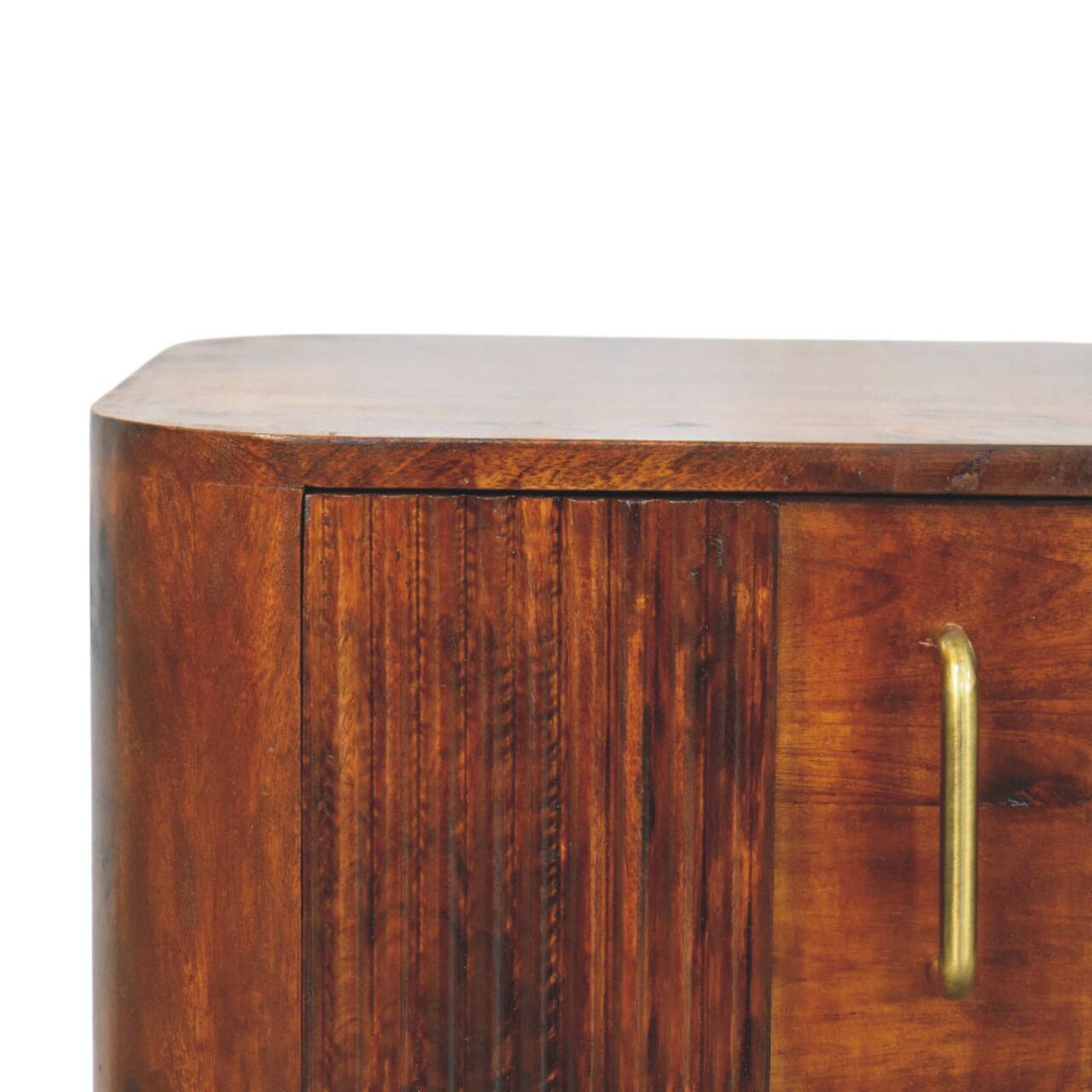 Alt View 3. Artisan Furniture - Artisan Furniture Solid Wood Ribera Bedside Table, 2 Drawers, Brown - Brown.