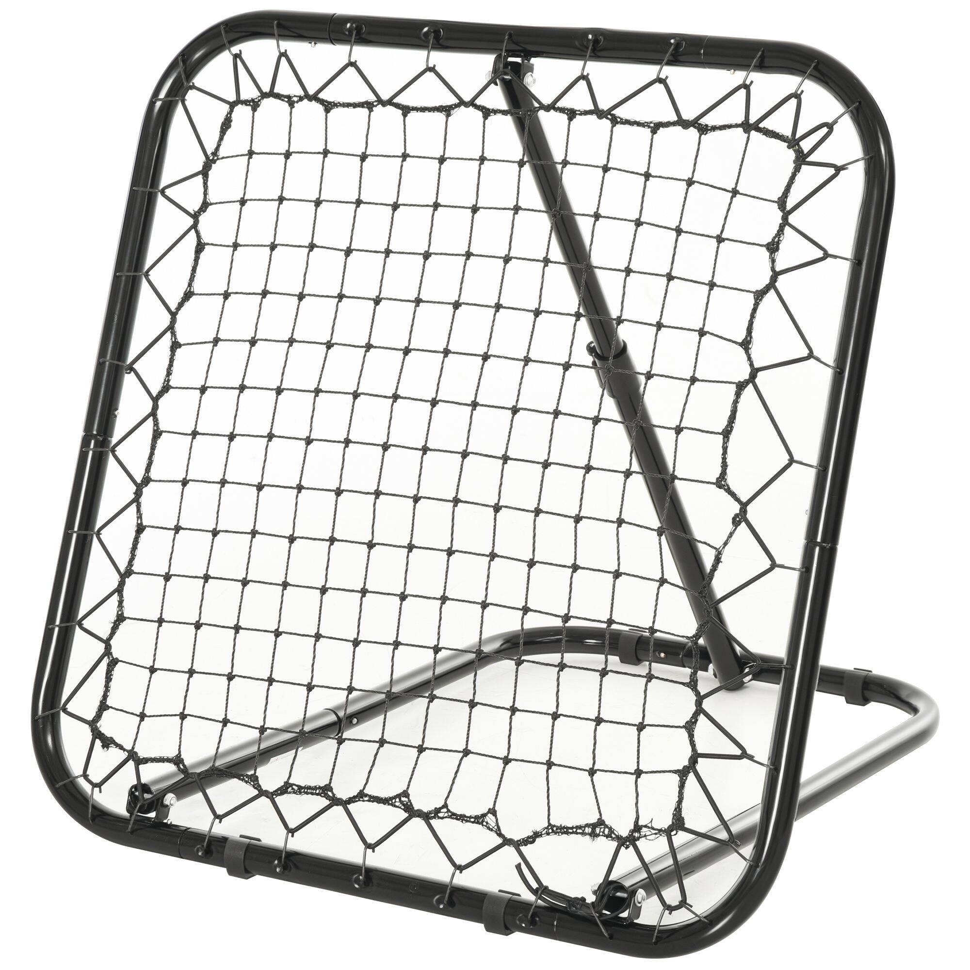 Front. Soozier - Soccer Rebounder Net, 3' x 3', Angle Adjustable Portable Training Goal Net with Quick Folding Design - Black.