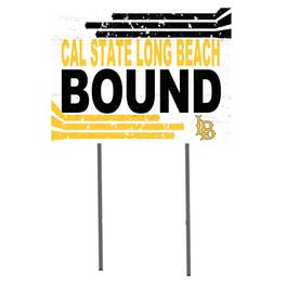 Jardine - Cal State Long Beach The Beach 18" x 24" Team Yard Sign - White