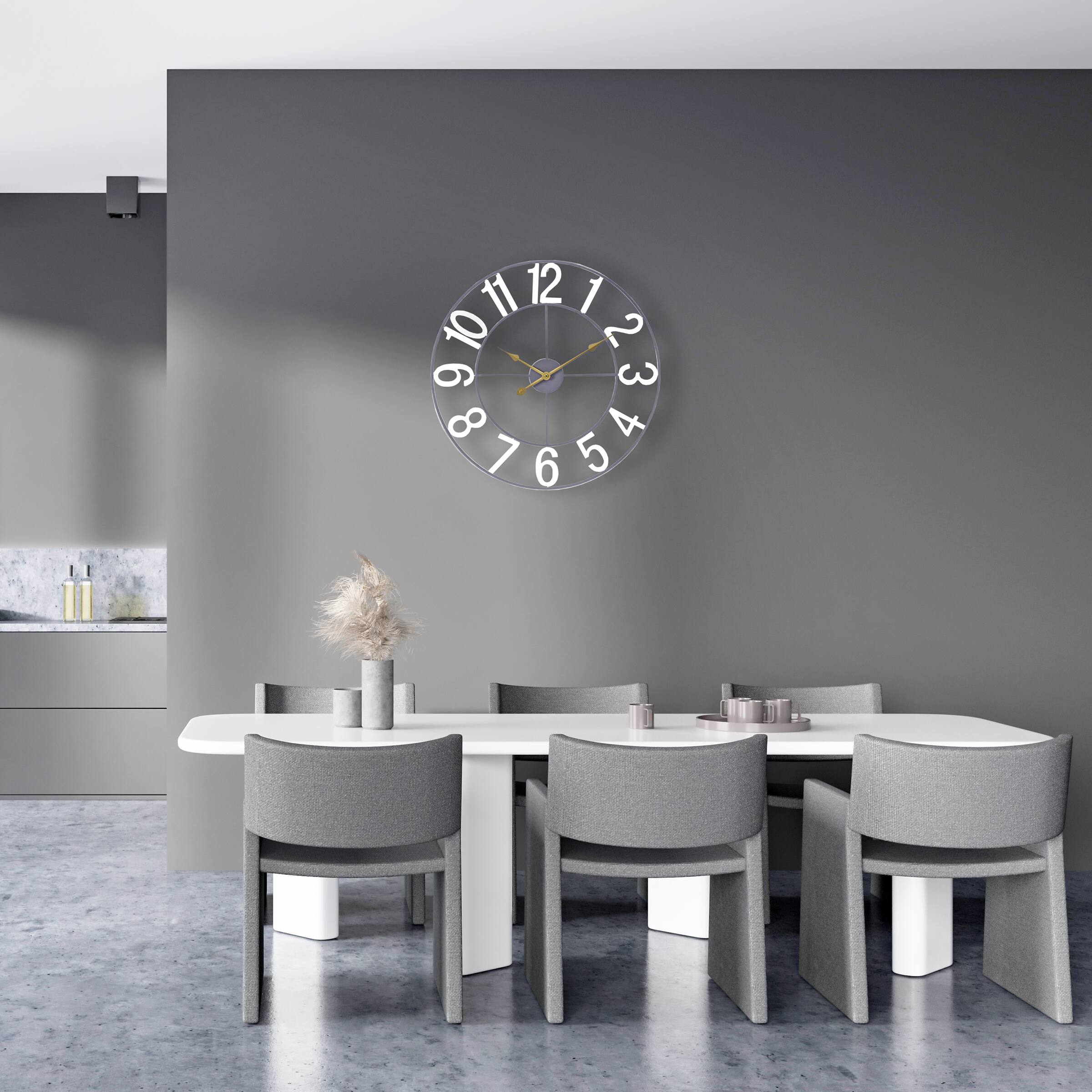 Alt View 3. Sorbus - Sorbus Large Wall Clock , Numeral Wall Clock, 16 inch Wall Clock Decorative, Battery Operated Analog Large Clock - White.