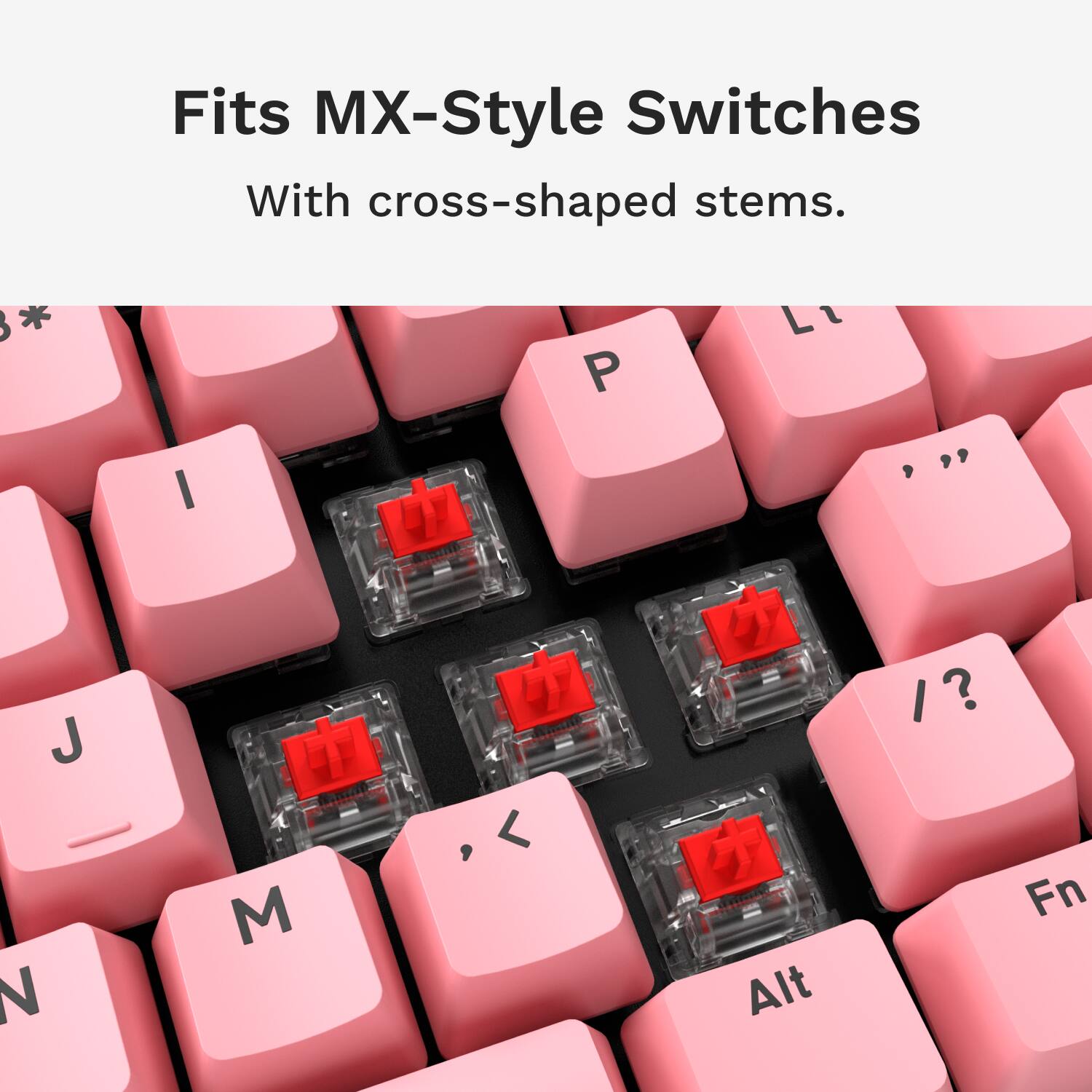 Fits MX-Style Switches with cross-shaped stems. * P L I J I N M, Alt Fn