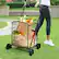 Alt View 13. Costway - Folding Shopping Cart Utility Trolley Portable For Grocery Laundry Travel - Black.