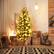 Alt View 11. Costway - 5Ft Pre-lit Artificial Pencil Christmas Tree Hinged Fir PVC Tree /150 LED Lights - Green.