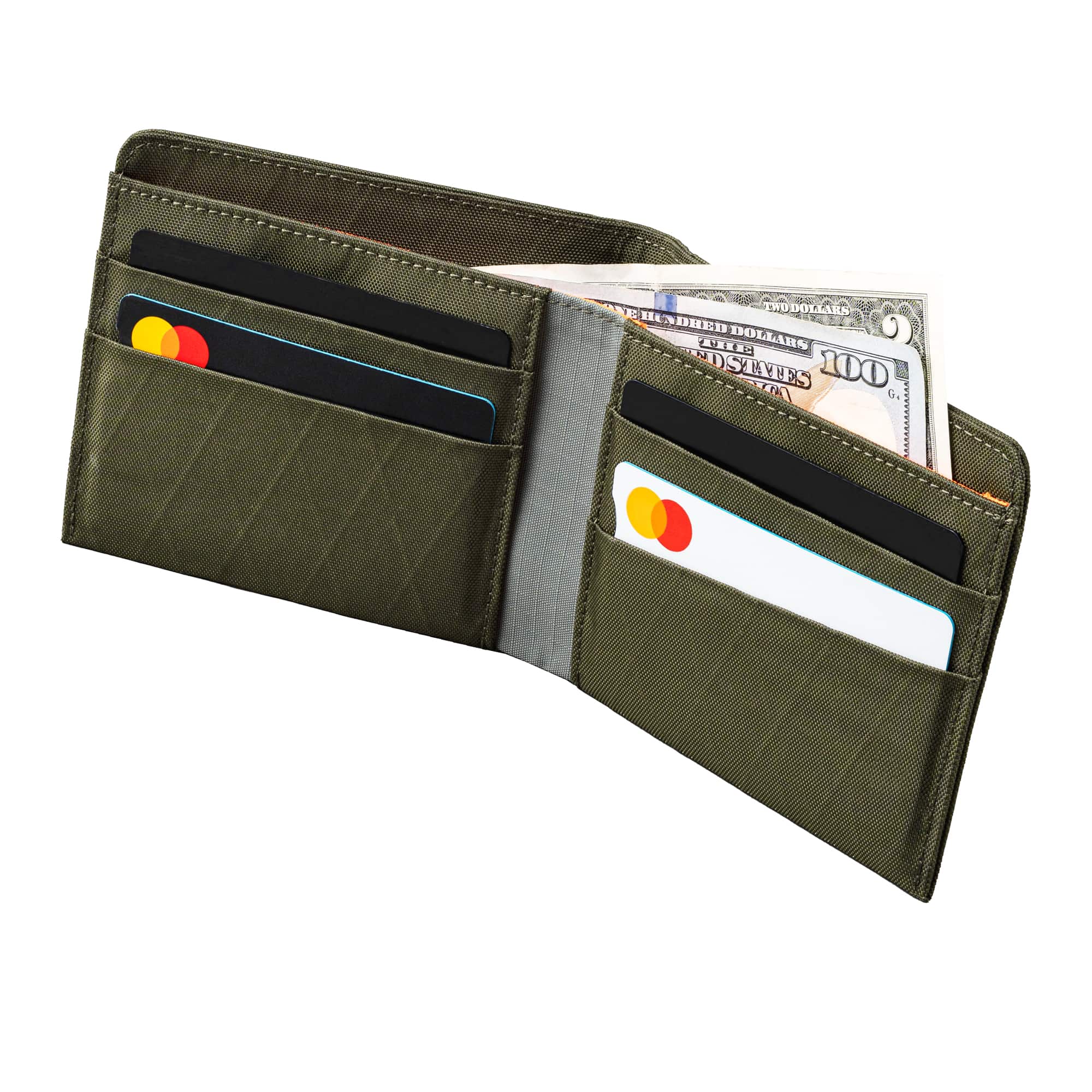 ALPAKA - ARK Classic Wallet,Bifold Wallet with Magnetic Closure, RFID Protection, Global Bill Fit,Gift-Ready Box - Olive Green X-Pac X42