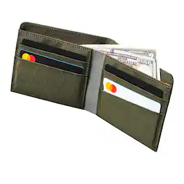 ALPAKA - ARK Classic Wallet,Bifold Wallet with Magnetic Closure, RFID Protection, Global Bill Fit,Gift-Ready Box - Olive Green X-Pac X42