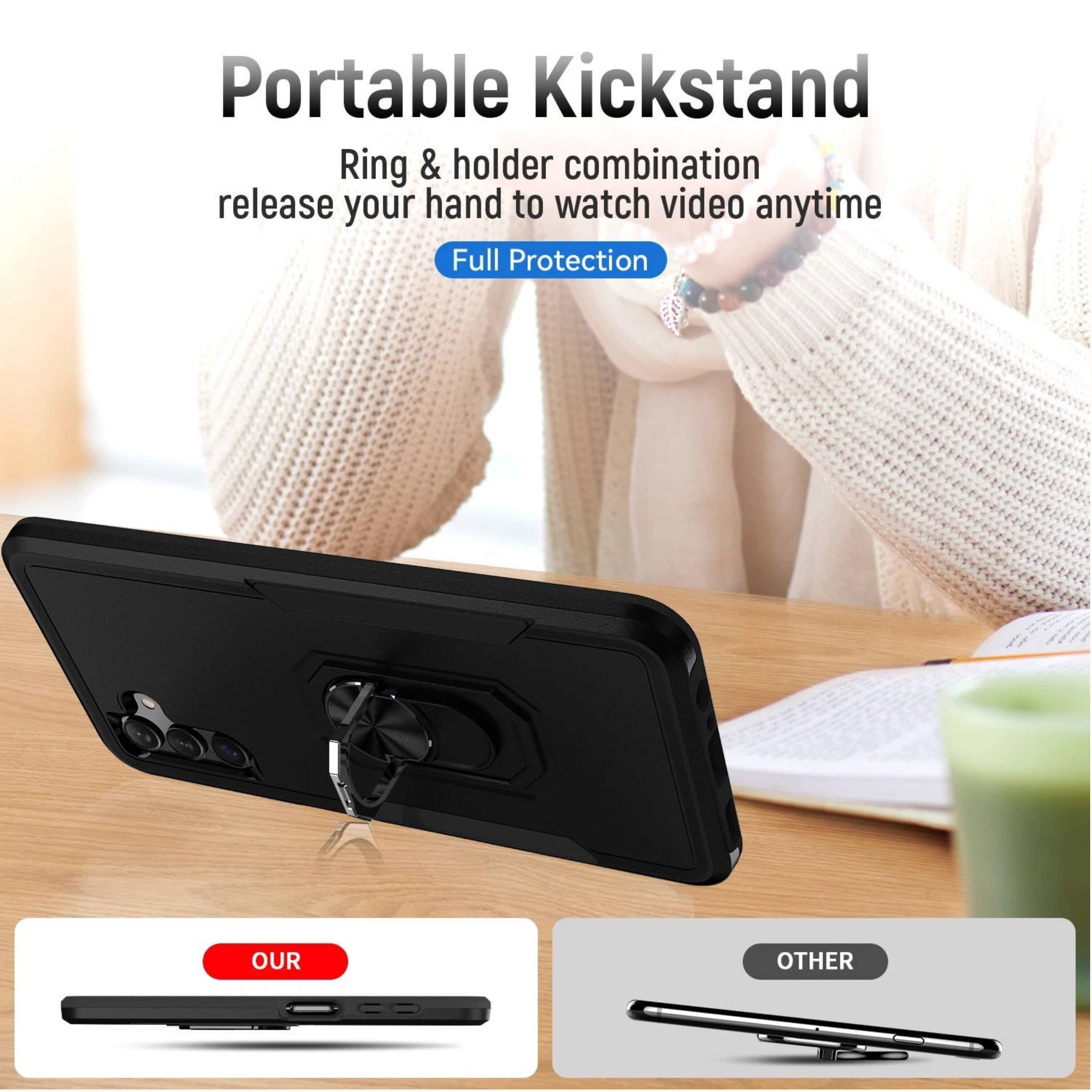 Portable Kickstand  
Ring & holder combination release your hand to watch video anytime  
Full Protection  

OUR  
OTHER