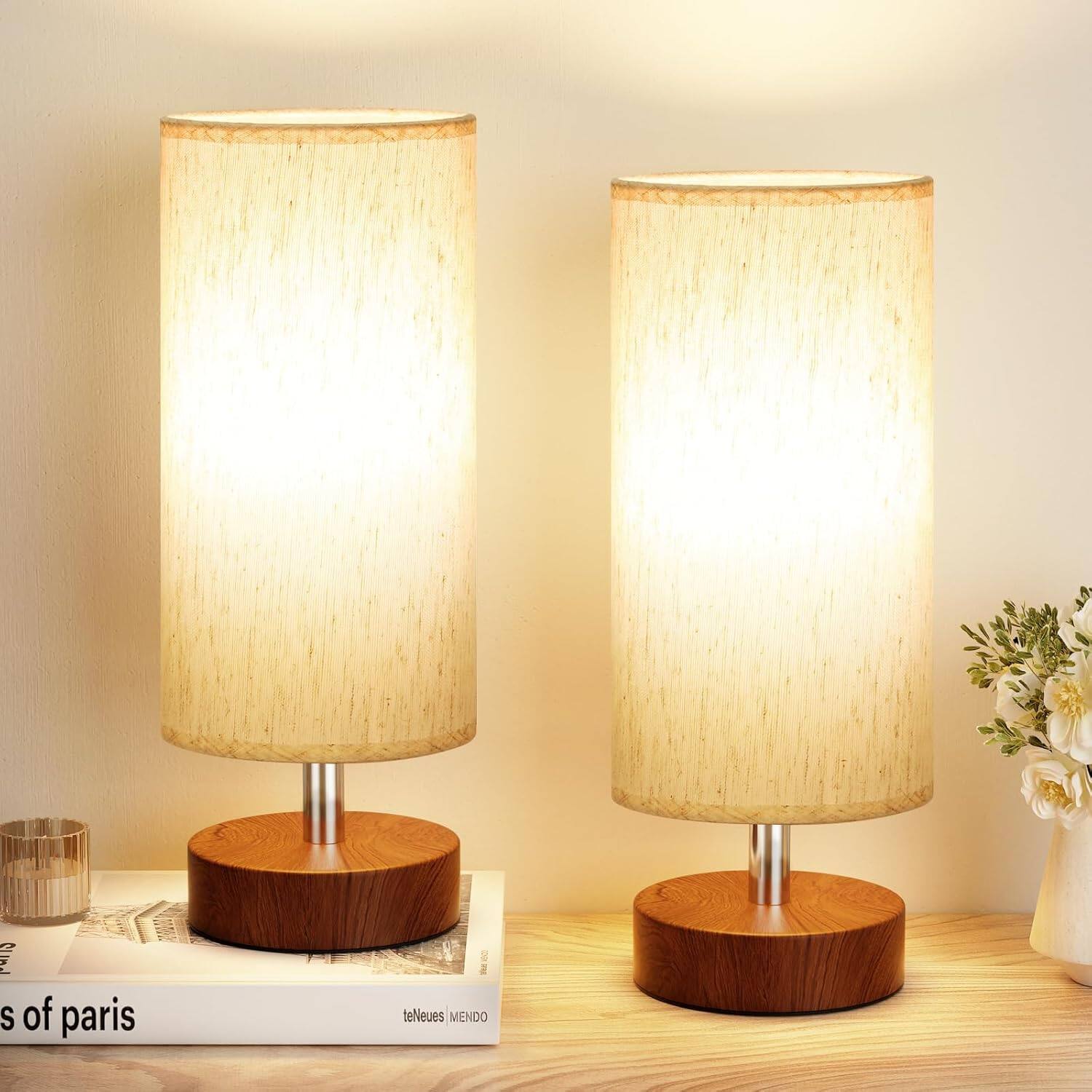 Cream Shade-Walnut Base 2pcs-11.6" Inline Control