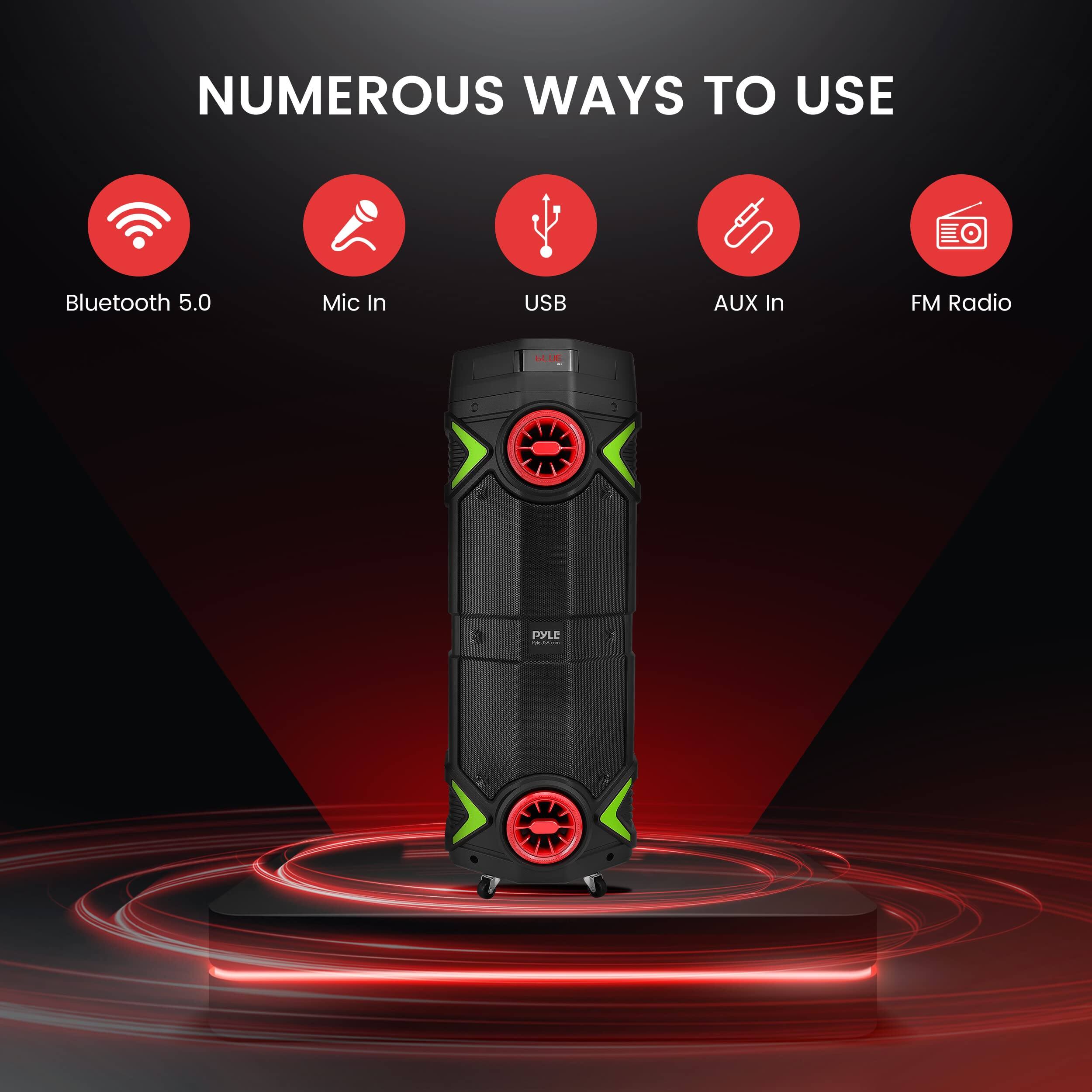 NUMEROUS WAYS TO USE

- Bluetooth 5.0
- Mic In
- USB
- AUX In
- FM Radio