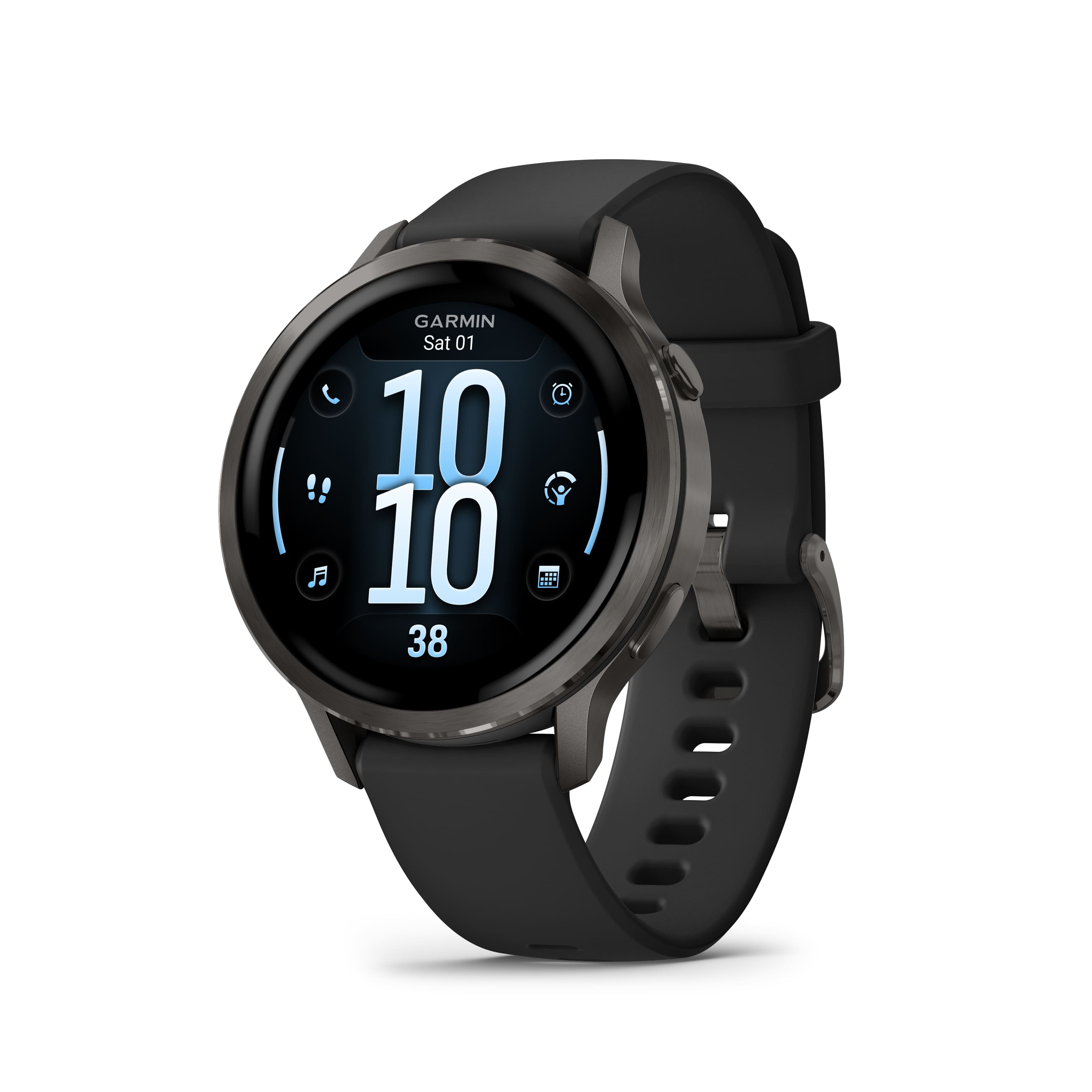 Garmin - Venu 4 GPS Smartwatch 41 mm Fiber-reinforced polymer - Slate - (2025) - Front_Zoom