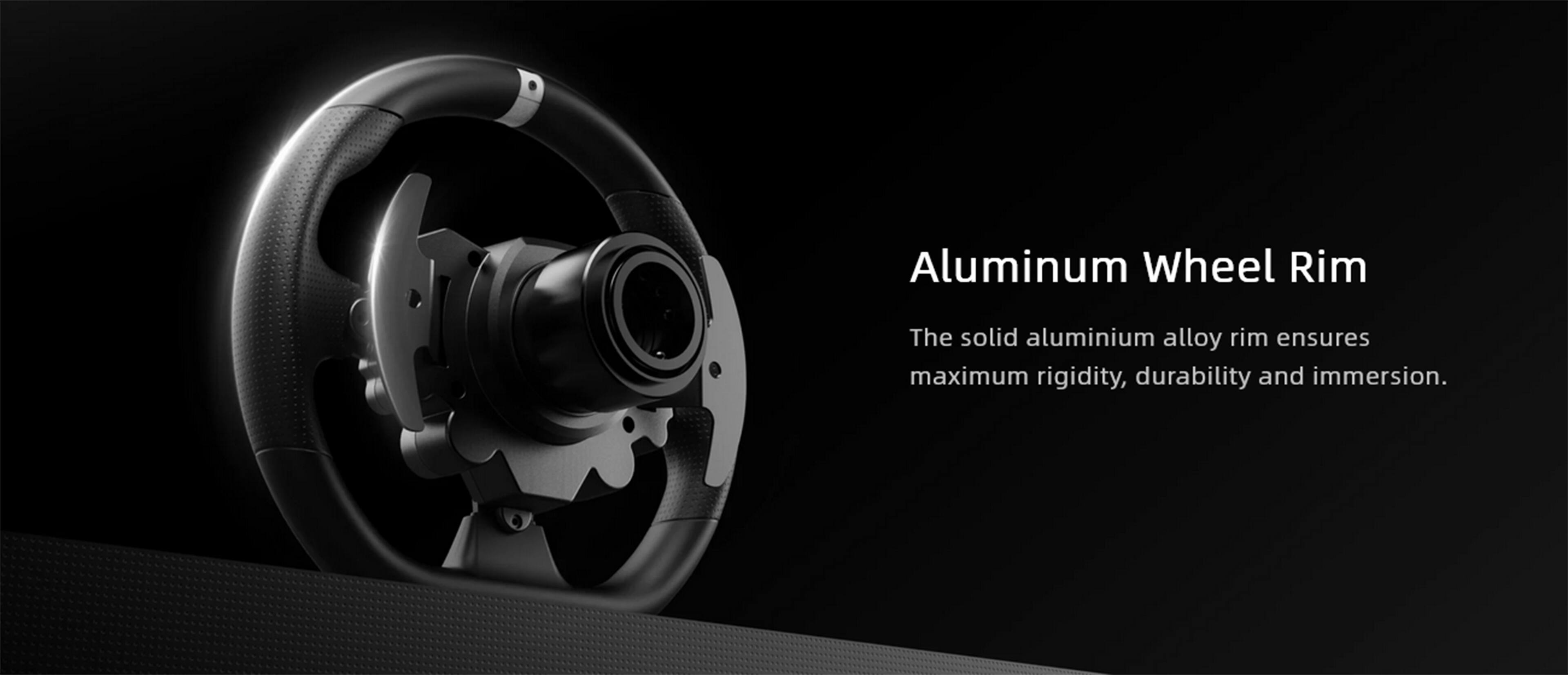 Aluminum Wheel Rim
The solid aluminium alloy rim ensures maximum rigidity, durability and immersion.