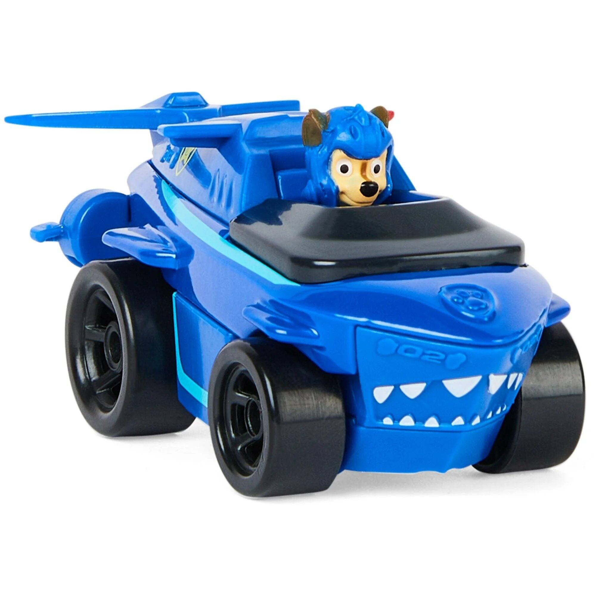Angle. Paw Patrol - PAW Patrol True Metal Aqua Pups Chase 1:55 Die-Cast Rescue Vehicle with Working Wheels for Ages 3+ - Blue.
