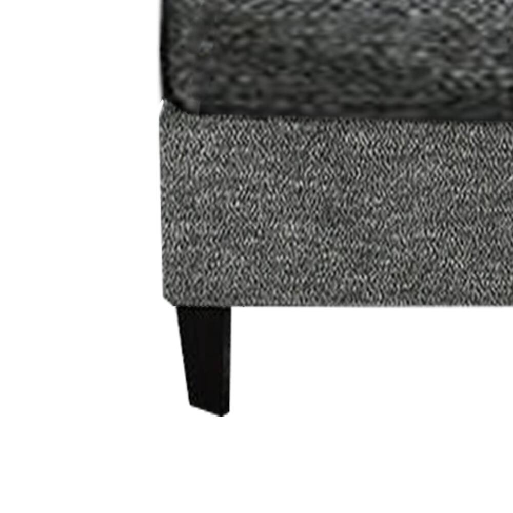Alt View 3. Manhattan Lane - Chenille Fabric Upholstered Armless Chair with Pillow - Gray.