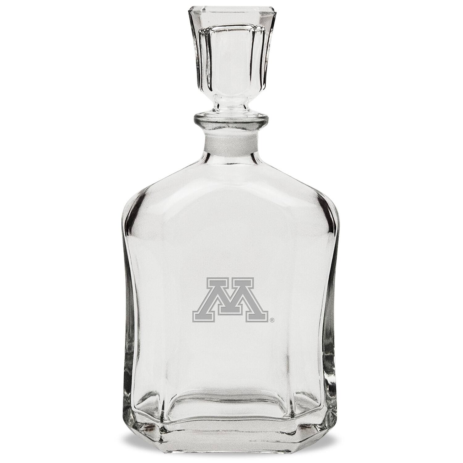 Front. Jardine - Minnesota Golden Gophers 23.75oz. Crystal Whiskey Decanter - Multicolor.