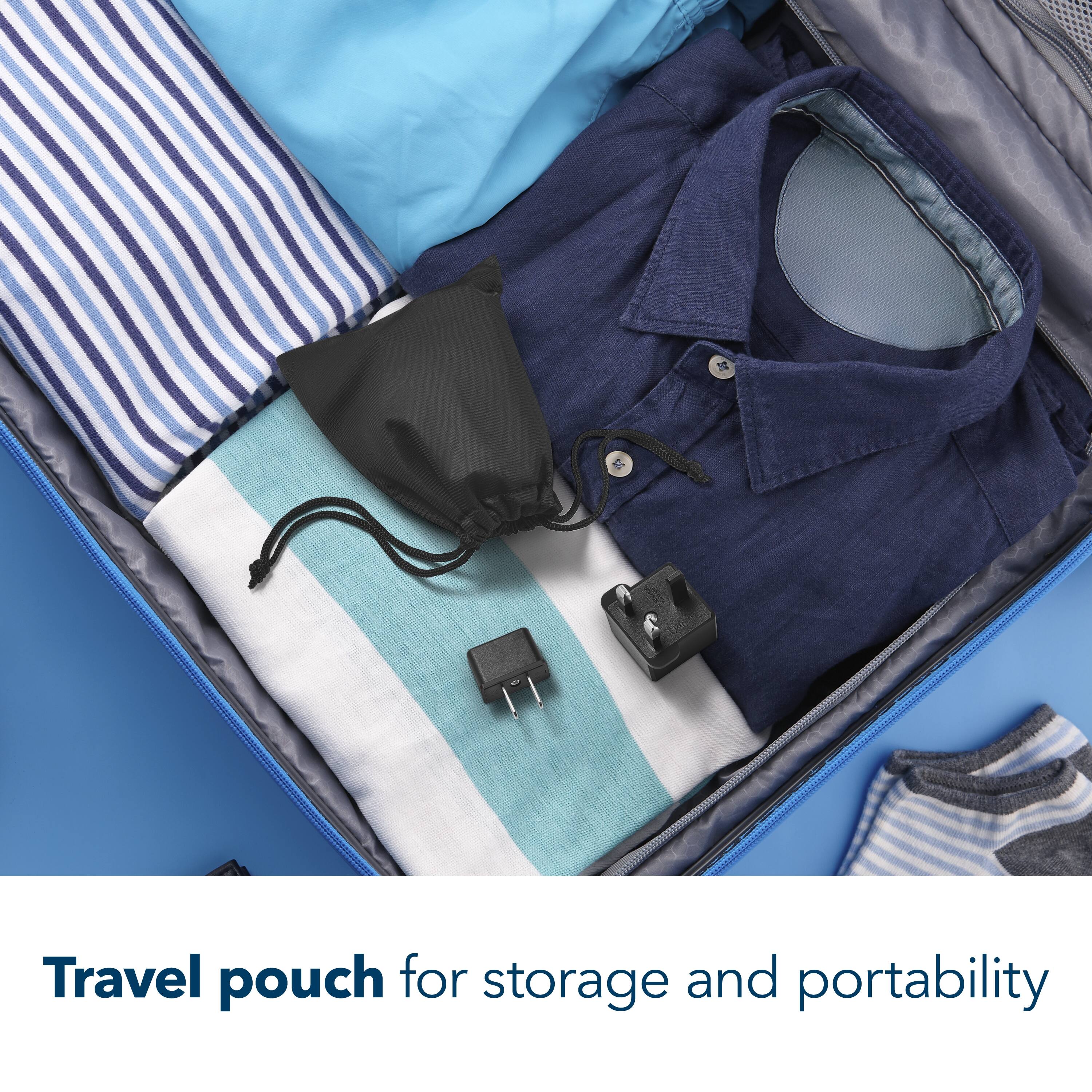 Travel pouch for storage and portability