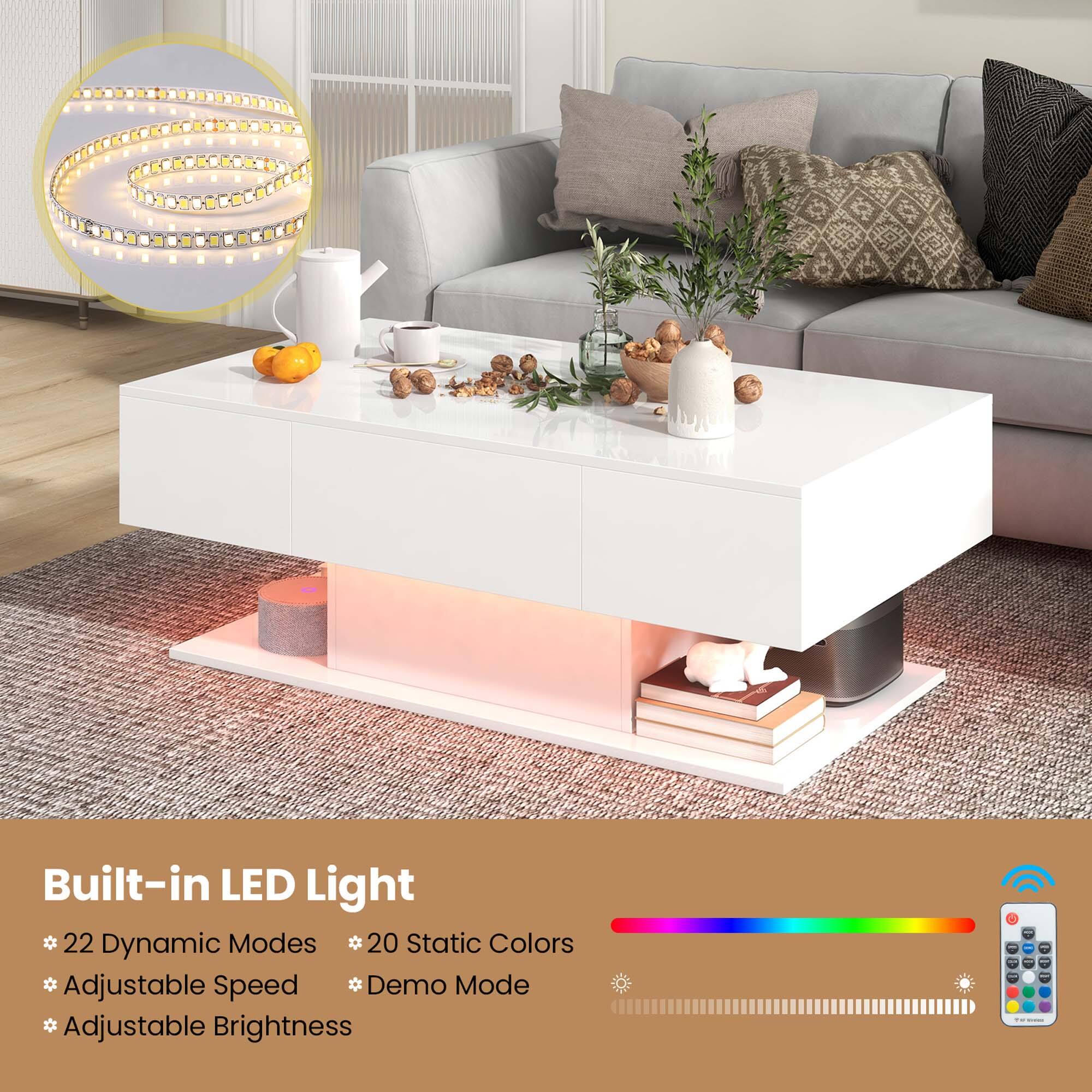 Built-in LED Light 22 Dynamic Modes 20 Static Colors Adjustable Speed *Demo Mode Adjustable Brightness