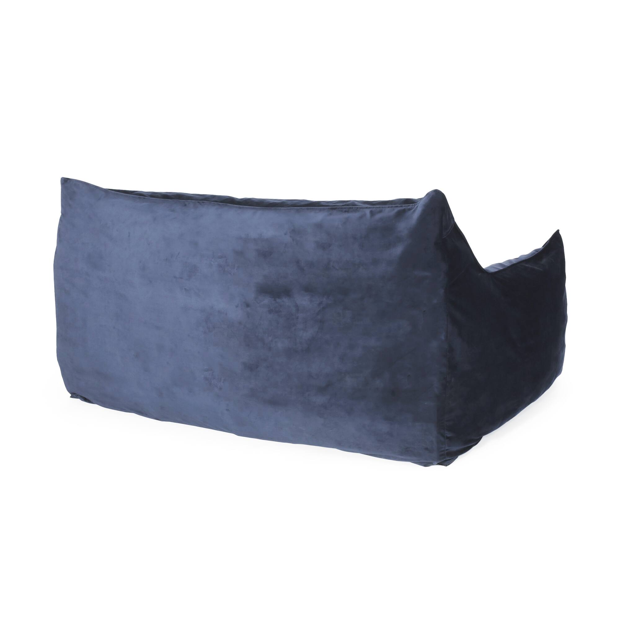 Alt View 2. GOODSILO - Premium Oversized Velvet Bean Bag Chair with Armrests for Ultimate Comfort and Style - Dark Blue.