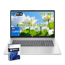 HP - 17.3" HD+ Touchscreen Laptop - Intel Core i7-1355U - 16GB RAM - 512GB SSD - Backlit Keyboard - Windows 11 Pro - Silver