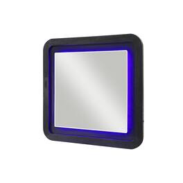 Global Furniture USA - Beckett Wht/Blk Mirror W/ Led - Black,White