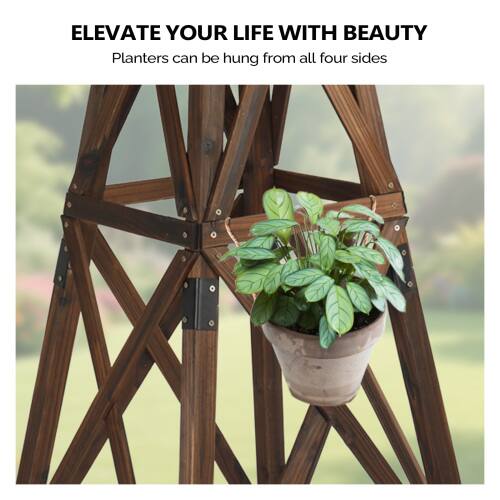 ELEVATE YOUR LIFE WITH BEAUTY  
Planters can be hung from all four sides