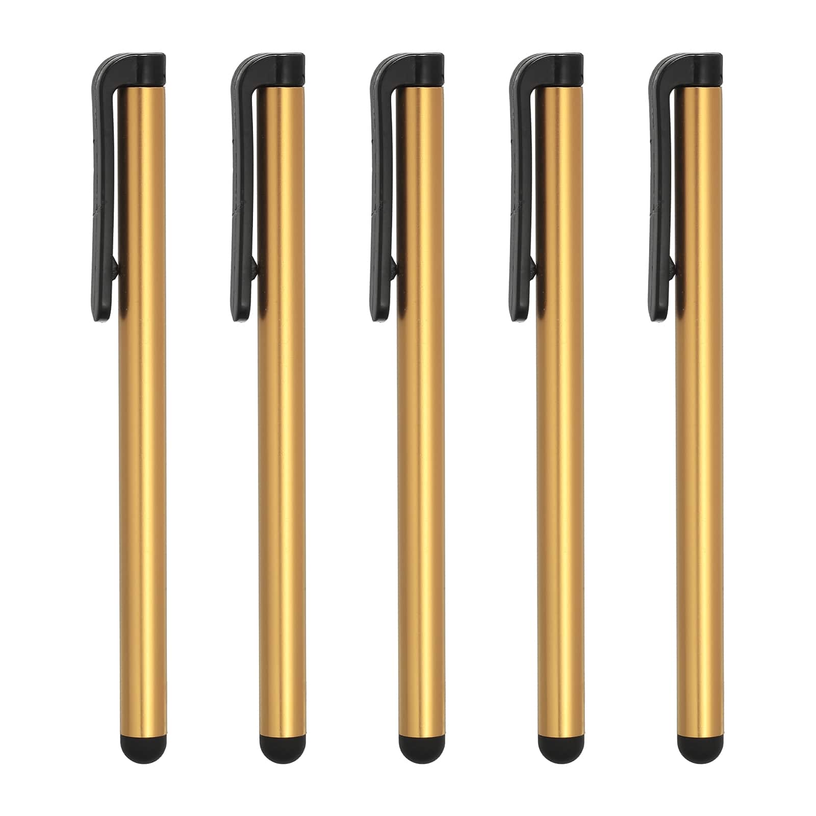 Unique Bargains - 5pcs Stylus Pens for Touch Screens Universal Capacitive Stylus Pencil Sensitivity for All Capacitive Touch Screen Device - Gold