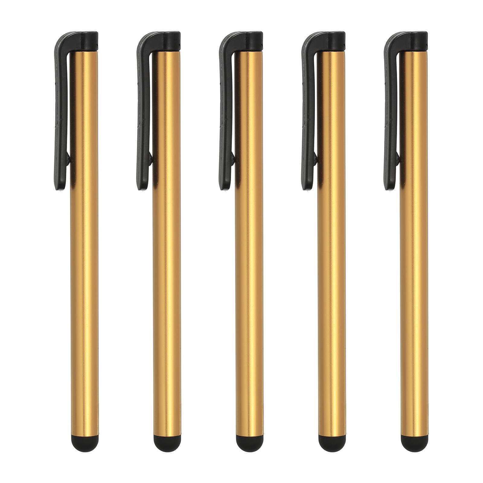 Front. Unique Bargains - 5pcs Stylus Pens for Touch Screens Universal Capacitive Stylus Pencil Sensitivity for All Capacitive Touch Screen Device - Gold.