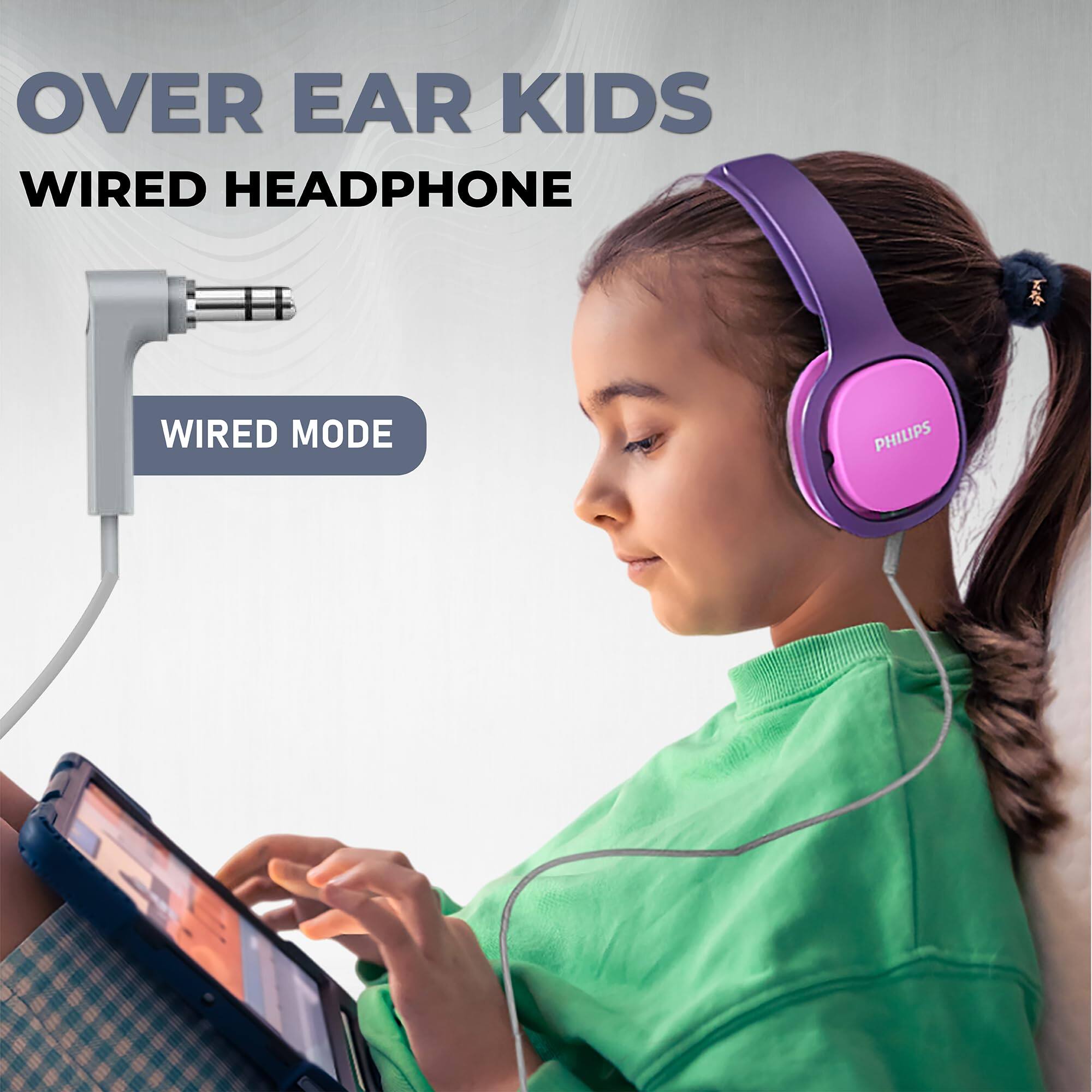 OVER EAR KIDS WIRED HEADPHONE WIRED MODE PHILIPS