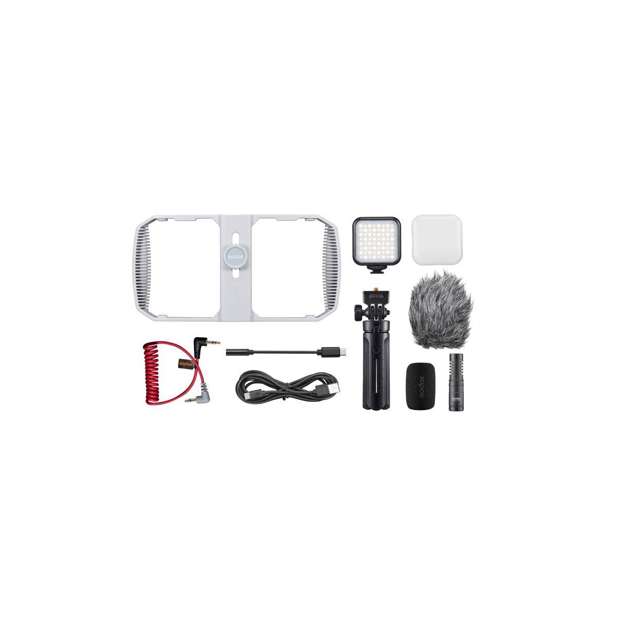 Alt View 7. Godox - Godox VK1-UC Vlogging Kit For mobile devices with USB Type-C ports.
