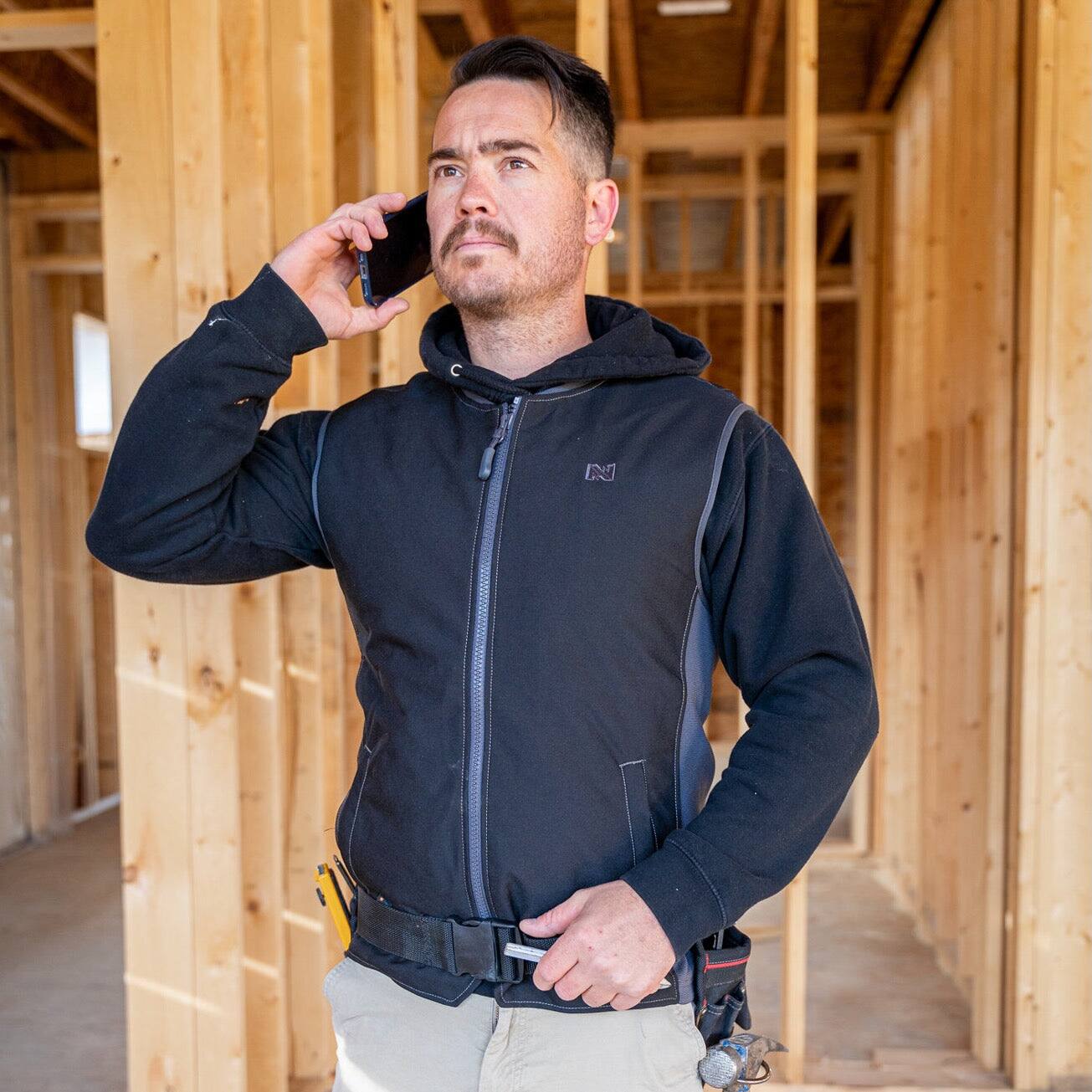 Alt View 5. Mobile Warming - App Controlled Men's UTW Pro Heated Vest - Black.