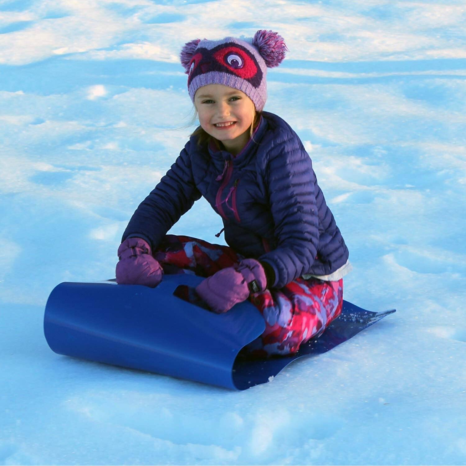 Alt View 4. Flexible Flyer - Flexible Flyer Flying Carpet Lightweight Roll Up Plastic Winter Snow Sled, Blue - Blue.