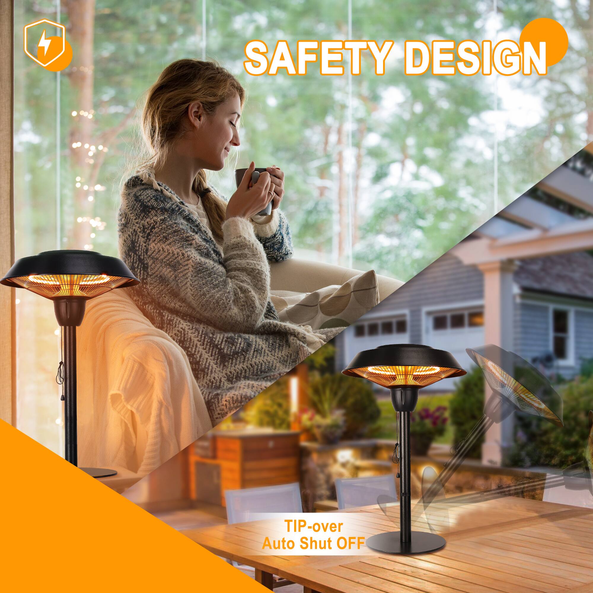 SAFETY DESIGN

TIP-over Auto Shut OFF