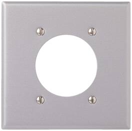 Leviton - Smooth 2 gang Steel Outlet Wall Plate 1 pk - Silver