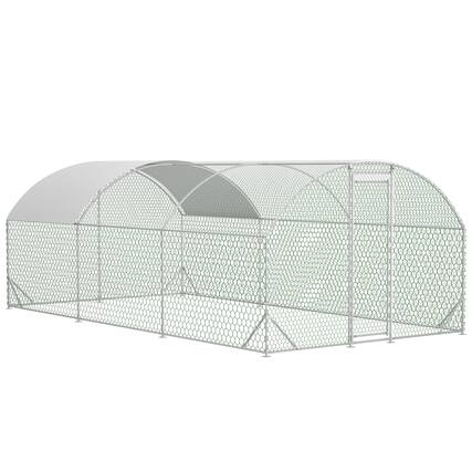 Front. Mondawe - 10ft x 20ft Large Metal Chicken Coop with Waterproof and Anti-UV Cover.